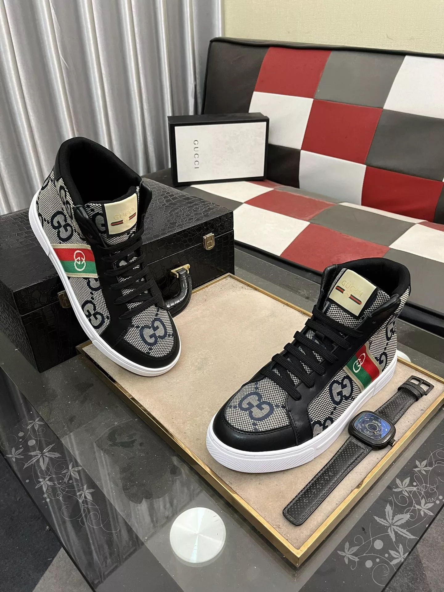 gucci high tops chaussures pour homme s_12741a32